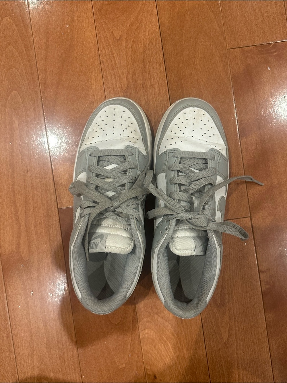 Nike Women Gray and White Low-Top Sneakers